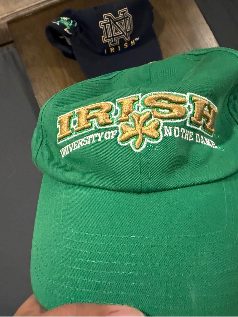 Notre Dame Irish Green Embroidered Baseball Cap